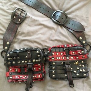 All leather belt bag